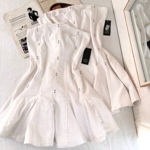 Wild Fable White Strapless Dress